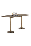 Antique Brass Rectangular Bar Table | Splendido Corina