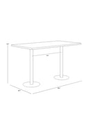 Antique Brass Rectangular Bar Table | Splendido Corina