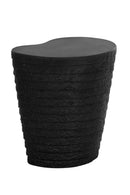 Black Ridged Indoor/Outdoor End Table | Splendido Mojave | Oroa.com