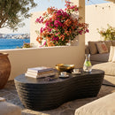 Black Curved Indoor/Outdoor Coffee Table | Splendido Mojave