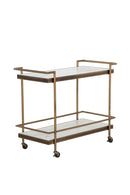 White Marble Look Bar Cart | Splendido Contardi | Oroa.com