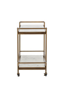 White Marble Look Bar Cart | Splendido Contardi | Oroa.com