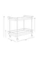 White Marble Look Bar Cart | Splendido Contardi | Oroa.com