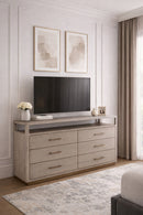 6-Drawer Oak Veneer Dresser | Splendido Danette | Oroa.com