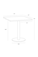 Square White Marble Bistro Table L | Splendido Claudia | Oroa.com