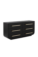 Black Oak 6-Drawer Dresser | Splendido Tarrant | Oroa.com