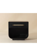 Modern Oak Curved Nightstand | Splendido Tarrant | Oroa.com