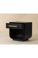 Modern Oak Curved Nightstand | Splendido Tarrant | Oroa.com