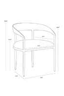 Taupe Gray Seat Dining Chair | Splendido Zanatta | Oroa.com