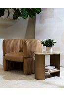 Leather Channeled Lounge Chair | Splendido Tryor | Oroa.com