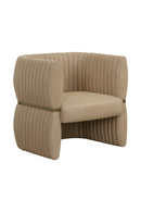 Leather Channeled Lounge Chair | Splendido Tryor | Oroa.com