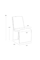 Hospitality furniture - Brown Leather Dining Chair - www.oroatrade.com