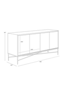 Gold 4-Door Sideboard | Splendido Algarve | Oroa.com