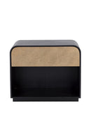 Champagne Gold Accented Black Nightstand | Splendido Algarve | Oroa.com