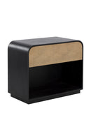 Champagne Gold Accented Black Nightstand | Splendido Algarve | Oroa.com