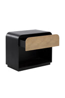 Champagne Gold Accented Black Nightstand | Splendido Algarve | Oroa.com