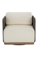Gray Polyrod Indoor/Outdoor Swivel Chair | Splendido Ravenna