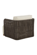 Gray Polyrod Indoor/Outdoor Swivel Chair | Splendido Ravenna