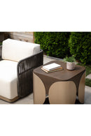 Gray Polyrod Indoor/Outdoor Swivel Chair | Splendido Ravenna