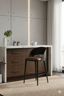 Brown Leather Seat Bar Stool | Splendido Dezirae | Oroa.com