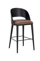 Brown Leather Seat Bar Stool | Splendido Dezirae | Oroa.com