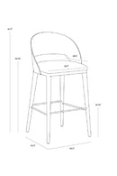 Brown Leather Seat Bar Stool | Splendido Dezirae | Oroa.com