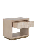 Light Oak Wood-Tile Nightstand | Splendido Akava | Oroa.com