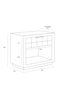 Light Oak Wood-Tile Nightstand | Splendido Akava | Oroa.com