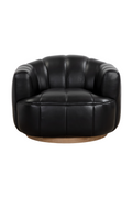 Oak Base Barrel Swivel Armchair | Splendido Tadeo | Oroa.com