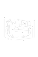 Oak Base Barrel Swivel Armchair | Splendido Tadeo | Oroa.com