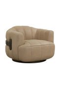 Oak Base Barrel Swivel Armchair | Splendido Tadeo | Oroatrade.com