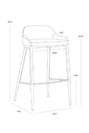 Low-Back Leather Look Bar Stool | Splendido Astra | Oroa.com