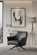 Swivel Leather Lounge Chair | Splendido Crosby | Oroa.com