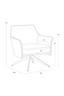 Swivel Leather Lounge Chair | Splendido Crosby | Oroa.com