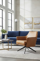 Swivel Leather Lounge Chair | Splendido Crosby | Oroa.com