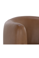Brown Leather Curved Lounge Chair | Splendido Trine | Oroa.com