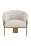 Cream Fabric Curved Lounge Chair | Splendido Trine | Oroa.com