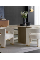 Taupe Leather Look Dining Table | Splendido Cataldi | Oroa.com