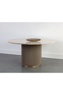 Taupe Leather Look Dining Table | Splendido Cataldi | Oroa.com