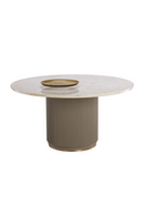 Taupe Leather Look Dining Table | Splendido Cataldi | Oroa.com