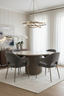 Taupe Leather Look Dining Table | Splendido Cataldi | Oroa.com