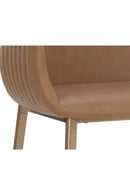 Leather-Look Channeled Arm Bar Stool | Splendido Lucano | Oroa.com
