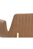 Leather-Look Channeled Arm Bar Stool | Splendido Lucano | Oroa.com