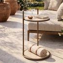 Gold Frame Indoor/Outdoor End Table | Splendido Parga