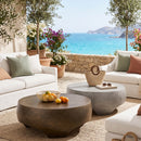 Round Indoor/Outdoor Coffee Table with Open Arches | Splendido Tarsus