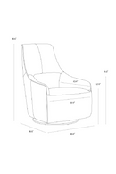 High Back Leather Swivel Chair | Splendido Carmine | Oroa.com