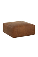 Brown Leather Square Ottoman | Splendido Elio | Oroatrade.com