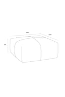 Brown Leather Square Ottoman | Splendido Elio | Oroatrade.com