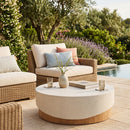 Cream Concrete Indoor/Outdoor Coffee Table | Splendido Patras