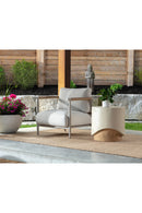 Cream Cylindrical Indoor/Outdoor End Table | Splendido Patras | Oroa.com
